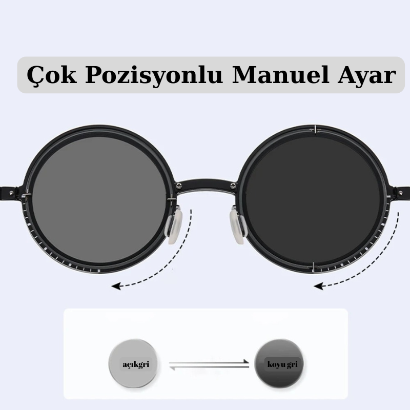Renkli İnce Çerçeve Ayarlanabilir Güneş Gözlüğü