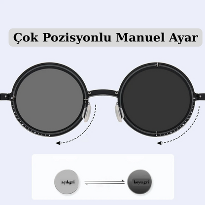 Renkli İnce Çerçeve Ayarlanabilir Güneş Gözlüğü