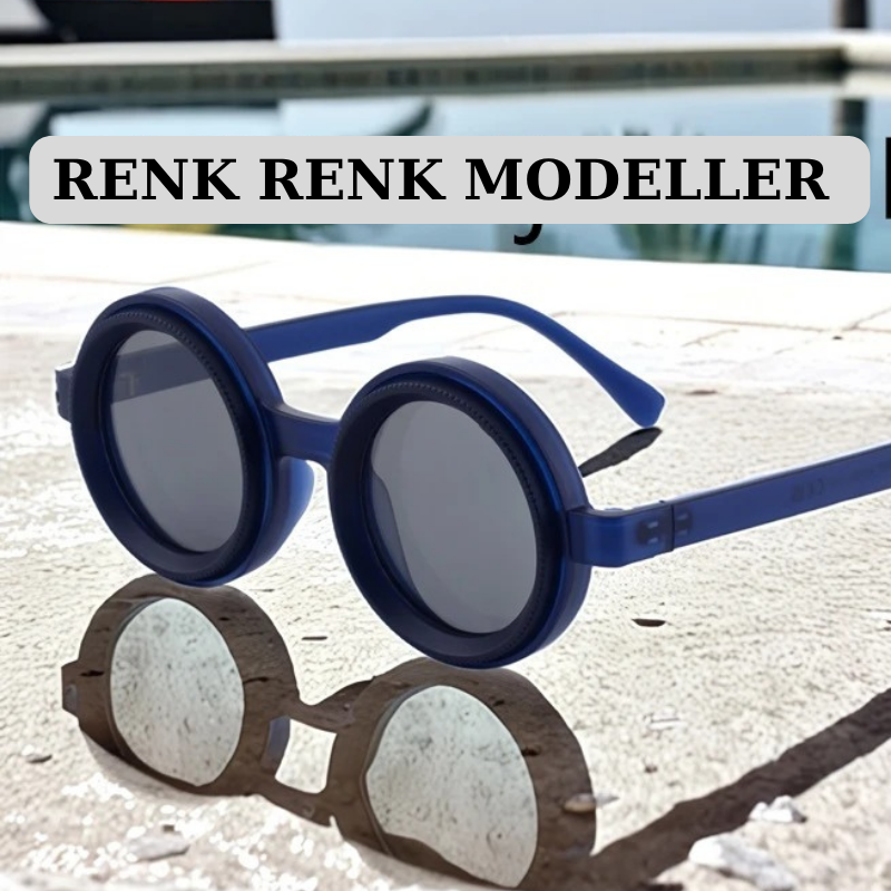 Renkli Kalın Çerçeve Ayarlı Güneş Gözlüğü