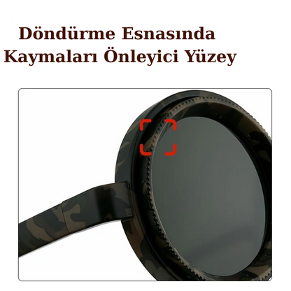 Renkli Kalın Çerçeve Ayarlı Güneş Gözlüğü